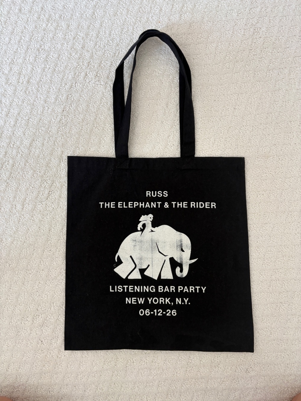 Russ Listening Party Black Tote